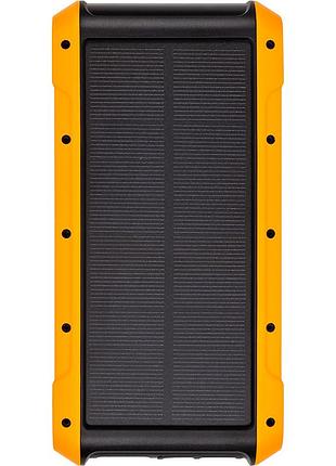 Мобильная батарея powerplant 20000mah, pd 18w, usb-c, 2xusb-a, qc3.0, wireless, solar panel 5.5v-0,2a