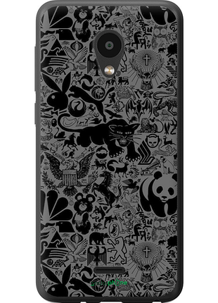 Чехол на meizu c9 чёрно-серый стикер бомбинг "2432u-1627-8094", чехол для телефона