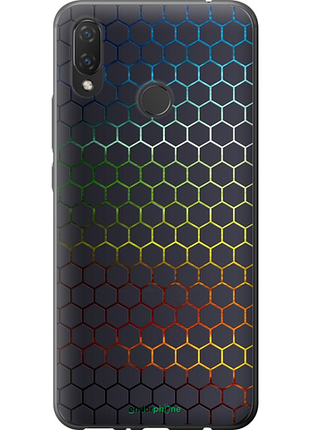 Чехол на huawei p smart plus переливающиеся соты "498u-1555-8094", чехол для телефона