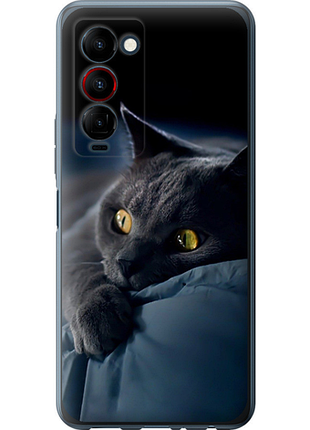 Чехол на tecno camon 18 premier дымчатый кот "825u-2652-851"