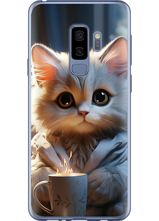 Чохол на samsung galaxy s9 plus білий кіт "5646u-1365-851"