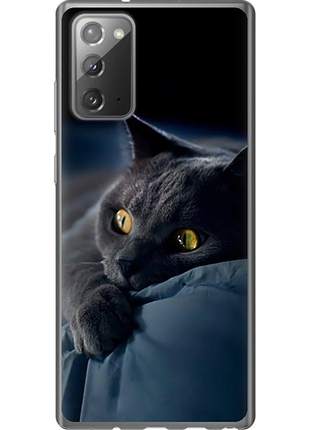 Чехол на samsung galaxy note 20 дымчатый кот "825u-2036-851"