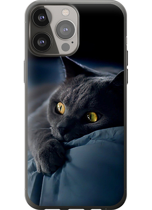 Чехол на iphone 13 pro max дымчатый кот "825u-2371-851"