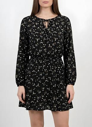 Сукня mango, р. xs, чорна в квіточку