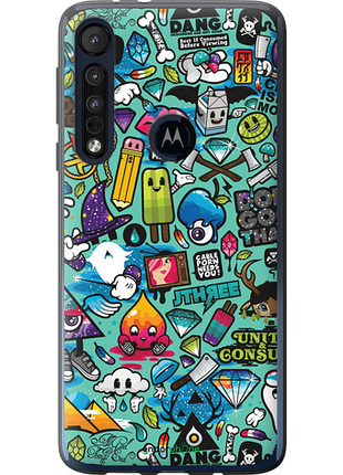 Чехол на motorola one macro стикер бомбинг 1 "693u-1812-8094", чехол для телефона
