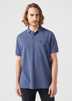 Чоловіча футболка wrangler polo синього кольору поло розмір 4xl