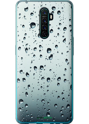 Чехол на oppo reno ace стекло в каплях "848u-1964-8094", чехол для телефона