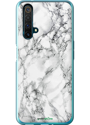 Чехол на realme x50 мрамор белый "4480u-1894-8094", чехол для телефона