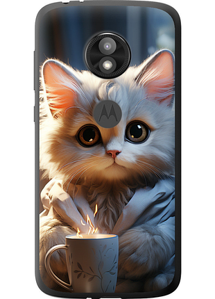 Чохол на motorola moto e5 play білий кіт "5646u-1429-851"