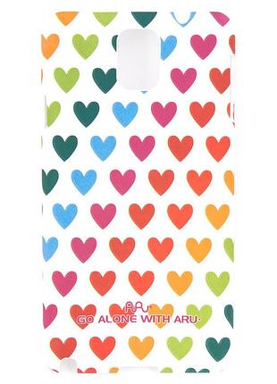 Чехол aru для samsung galaxy note 3 hearts rainbow