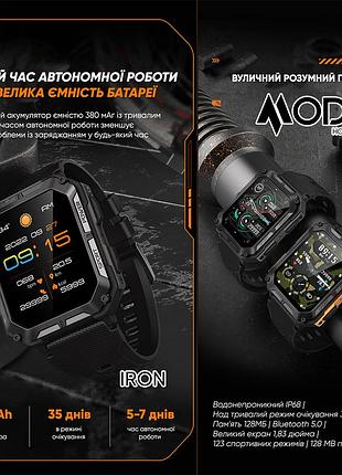 Наручные часы modfit iron black-orange 6