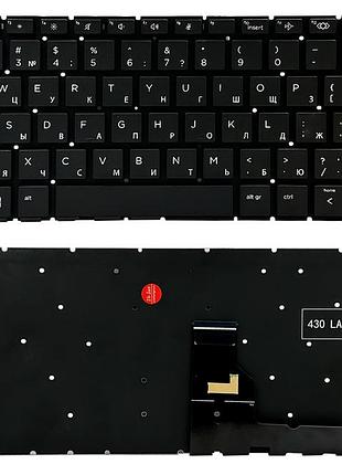 Клавіатура hp probook 430 g8 435 g7 435 g8 чорна без рамки прямий enter pwr original prc
