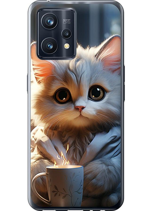 Чохол на realme 9 білий кіт "5646u-2866-851"