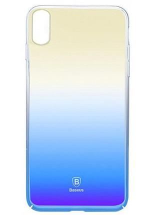 Чехол baseus для iphone x/xs glaze blue (wiapiphx-gc03)