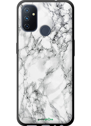 Чехол на oneplus nord n100 мрамор белый "4480b-2130-8094", чехол для телефона