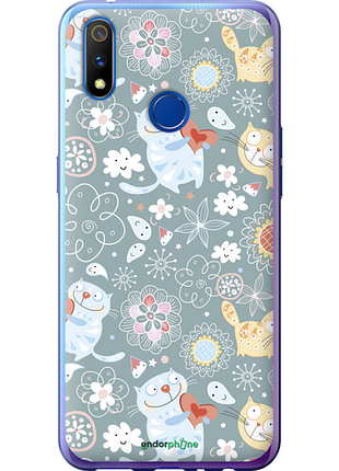 Чехол на realme x lite котята v3 "1223u-2030-8094", чехол для телефона