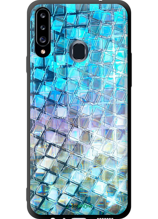 Чехол на samsung galaxy a20s a207f переливающаяся чешуя "227b-1775-8094", чехол для телефона