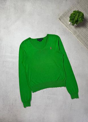 Светр джемпер пуловер жіночий polo ralph lauren оригінал преміальна кофта v-горловина