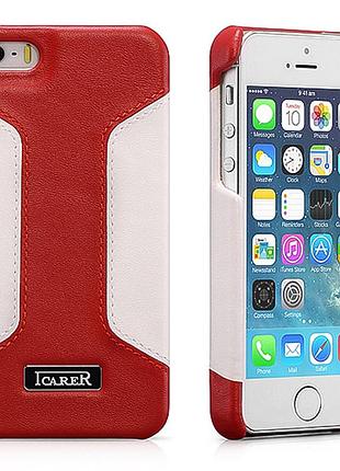 Чохол icarer для iphone 5/5s/5se colorblock red/white (rip518w)