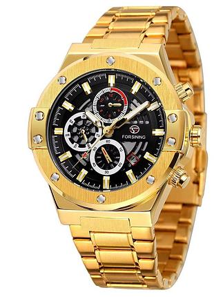 Наручные часы наручные часы наручные время наручные времена forsining 6914 gold-black steel, часы наручные, часы мужские,