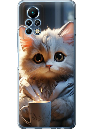 Чохол на infinix note 11 pro білий кіт "5646u-2865-851"