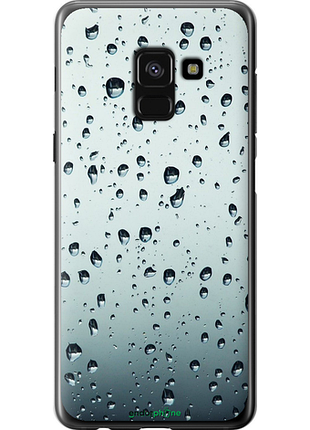 Чехол на samsung galaxy a8 2018 a530f стекло в каплях "848u-1344-8094", чехол для телефона