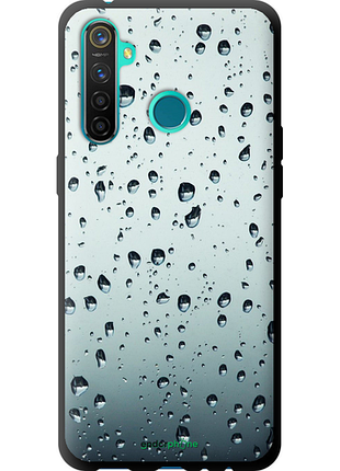 Чехол на realme 5 pro стекло в каплях "848b-1861-8094", чехол для телефона