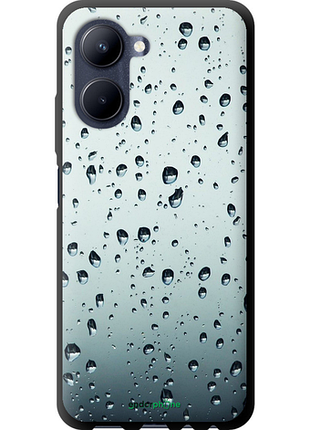 Чехол на realme c33 стекло в каплях "848b-2870-8094", чехол для телефона, чехол для телефона, чехол для телефона