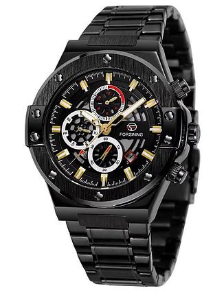 Наручные часы наручные часы наручные время наручные времена forsining 6914 black steel, часы наручные, часы мужские,