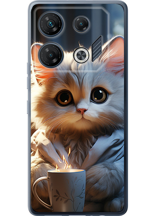 Чохол на infinix gt 10 pro білий кіт "5646u-3172-851"