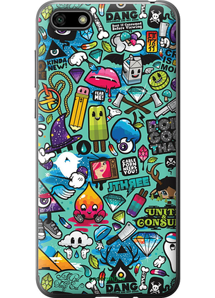 Чохол на huawei honor 7a стикер бомбінг 1 "693u-1805-8094", чохол для телефона