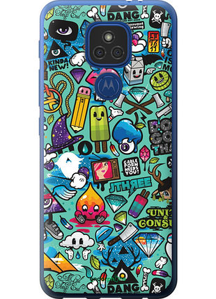 Чехол на motorola e7 plus стикер бомбинг 1 "693u-2107-8094", чехол для телефона