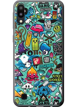 Чехол на samsung galaxy m10 стикер бомбинг 1 "693u-1661-8094"