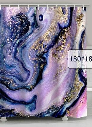 Шторка для ванной и душа с крючками 180x180 см водоотталкивающая, высококачественная шторка для ванны