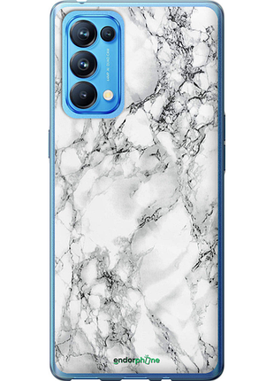 Чехол на oppo reno5 pro мрамор белый "4480u-2239-8094", чехол для телефона