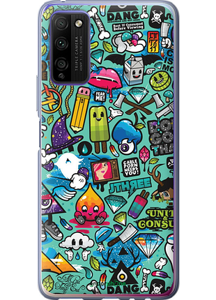 Чехол на huawei honor 30 lite стикер бомбинг 1 "693u-2074-8094", чехол для телефона