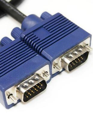Відео кабель powerplant vga-vga, 1.5m, double ferrites