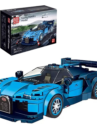 Конструктор суперкар bugatti на 336 деталей, синій