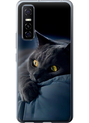 Чехол на vivo y73s дымчатый кот "825u-2159-851"