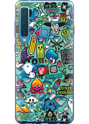 Чехол на samsung galaxy a9 (2018) стикер бомбинг 1 "693u-1503-8094", чехол для телефона