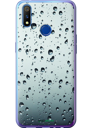Чехол на realme x lite стекло в каплях "848u-2030-8094", чехол для телефона