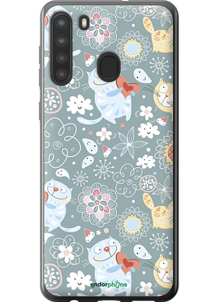 Чехол на samsung galaxy a21 котята v3 "1223u-1841-8094", чехол для телефона