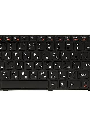 Клавiатура для ноутбука ibm/lenovo g570, g575 чорний, чорний фрейм