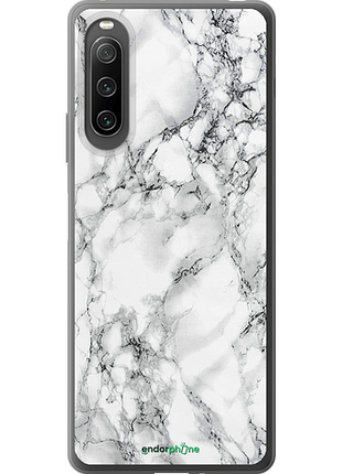 Чехол на sony xperia 10 iv мрамор белый "4480u-2789-8094"