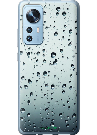 Чехол на xiaomi 12x стекло в каплях "848u-2941-8094", чехол для телефона