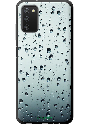 Чехол на samsung galaxy a03s a037f стекло в каплях "848b-2381-8094", чехол для телефона