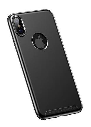 Чехол baseus для iphone x/xs soft case black (wiapiphx-sj01) 2