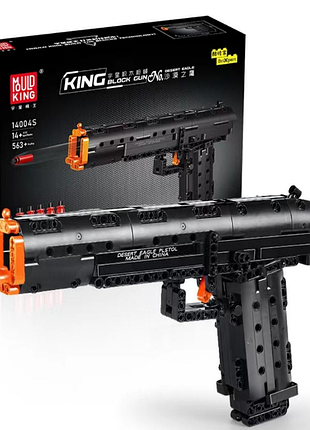 Конструктор пистолет игровой детский desert eagle на 563 детали, черный
