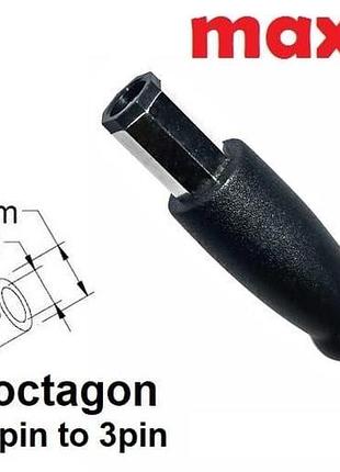 Dc кабель для блока питания 7.4x5.0mm (+pin) octagon (5a) (1.2m) (a class) 1 день гар.