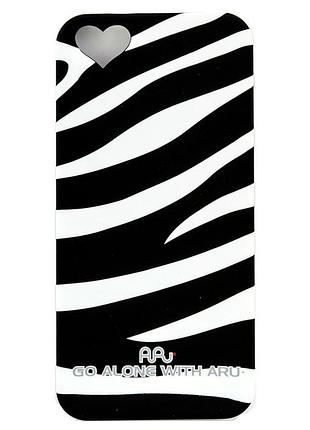 Чехол aru для iphone 5/5s/5se zebra stripe black